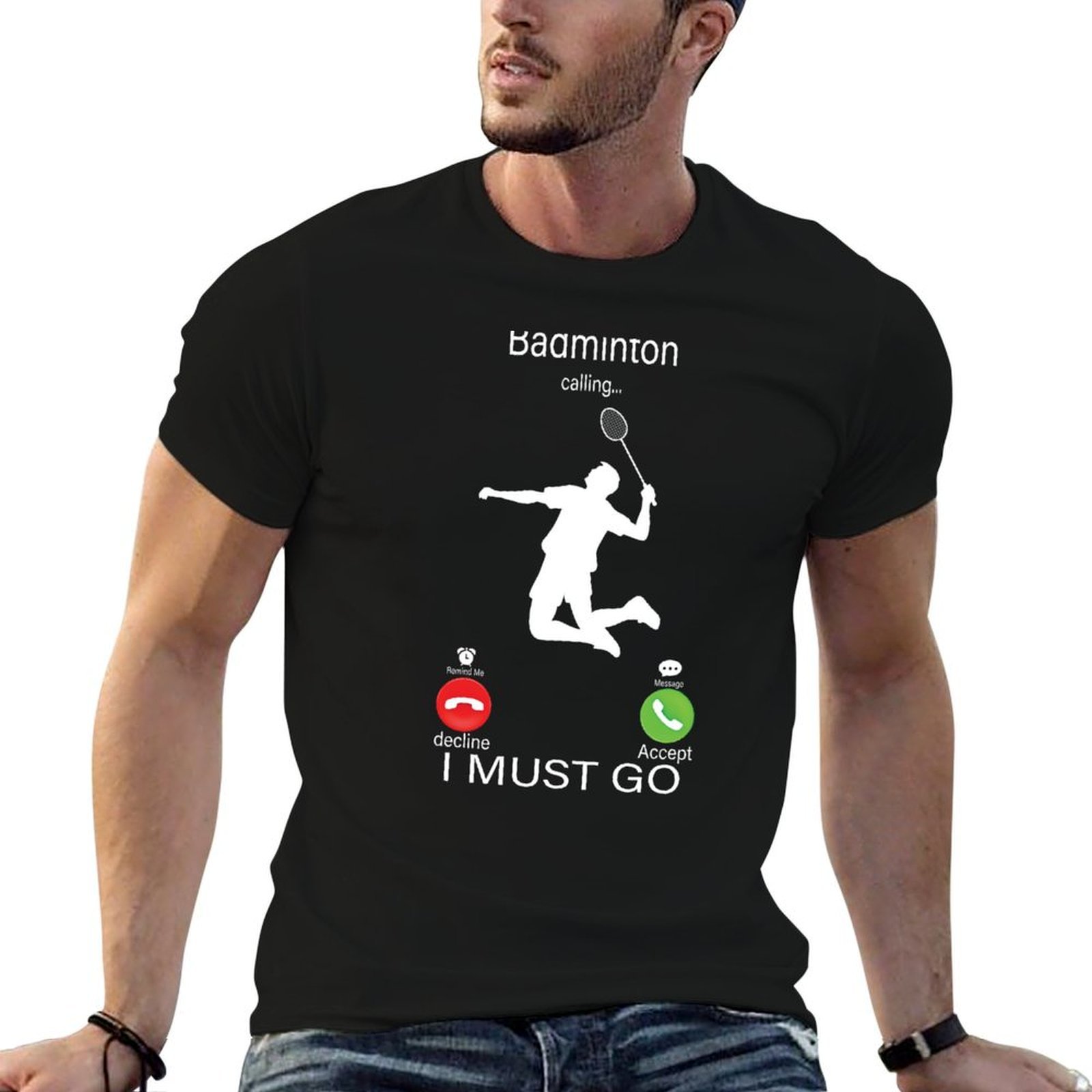 Badminton Is Calling - Camiseta con estampado de bádminton, camisetas