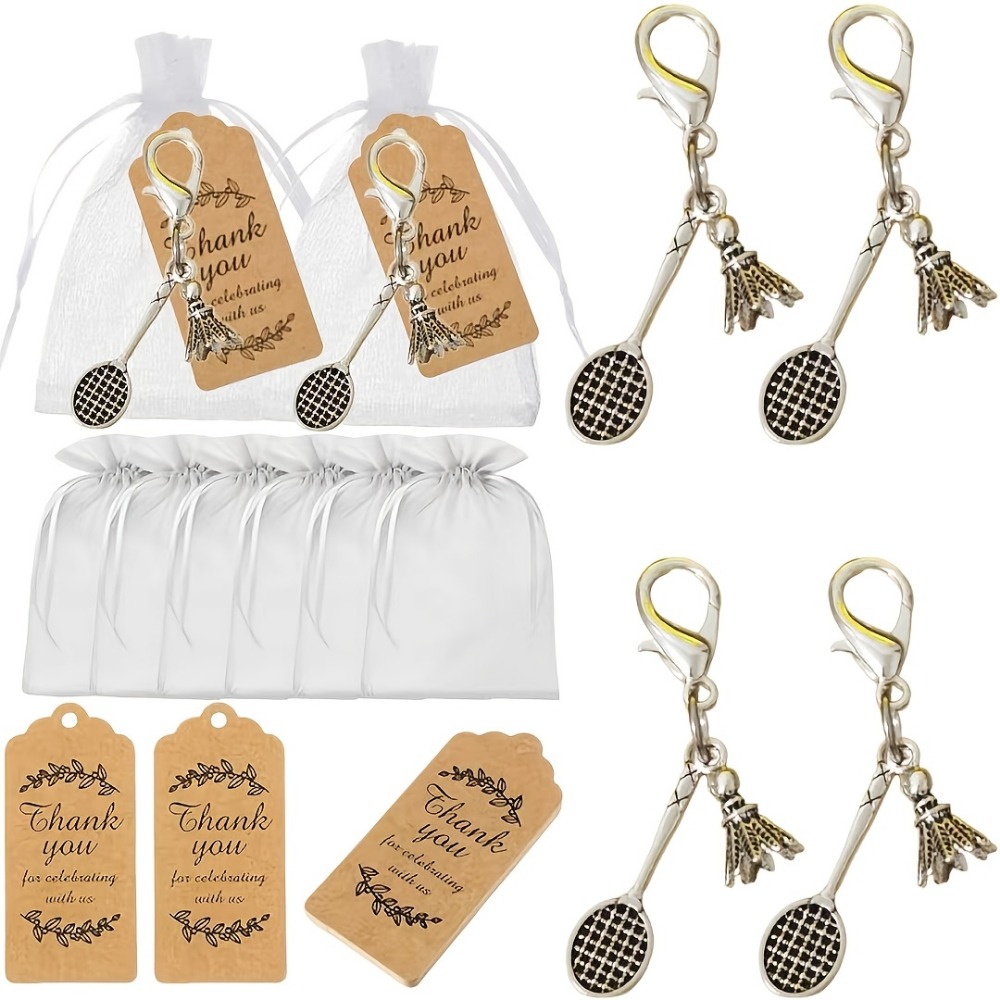 Badminton Player - 3-24 Sets de Llaveros con Forma