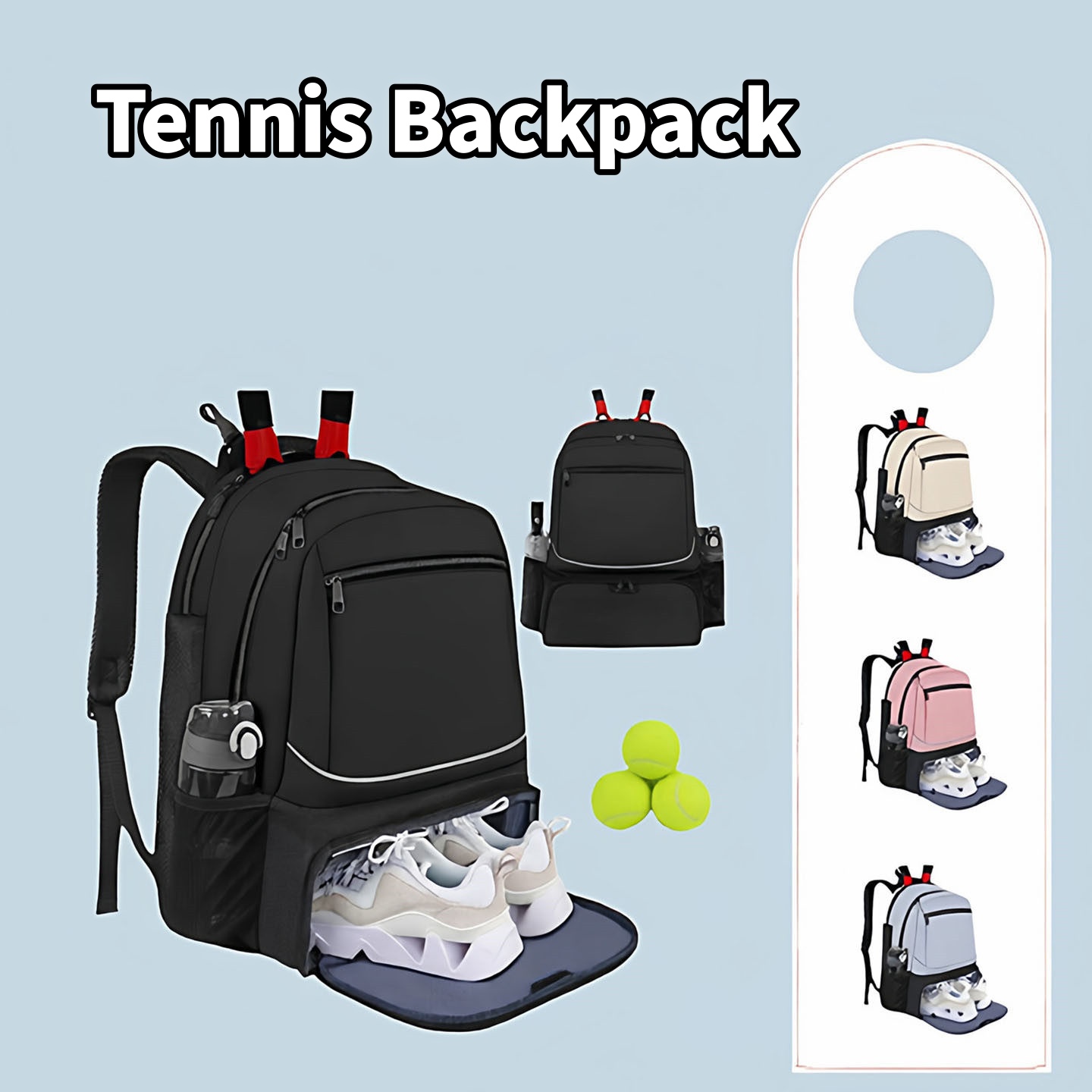 Badminton Xxl - Mochila de Tenis de Gran Capacidad,