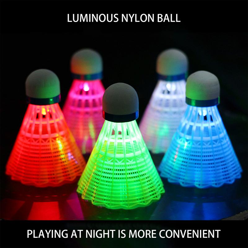 Badminton Nylon Shuttlecock - Iluminación LED de colores para bádminton,