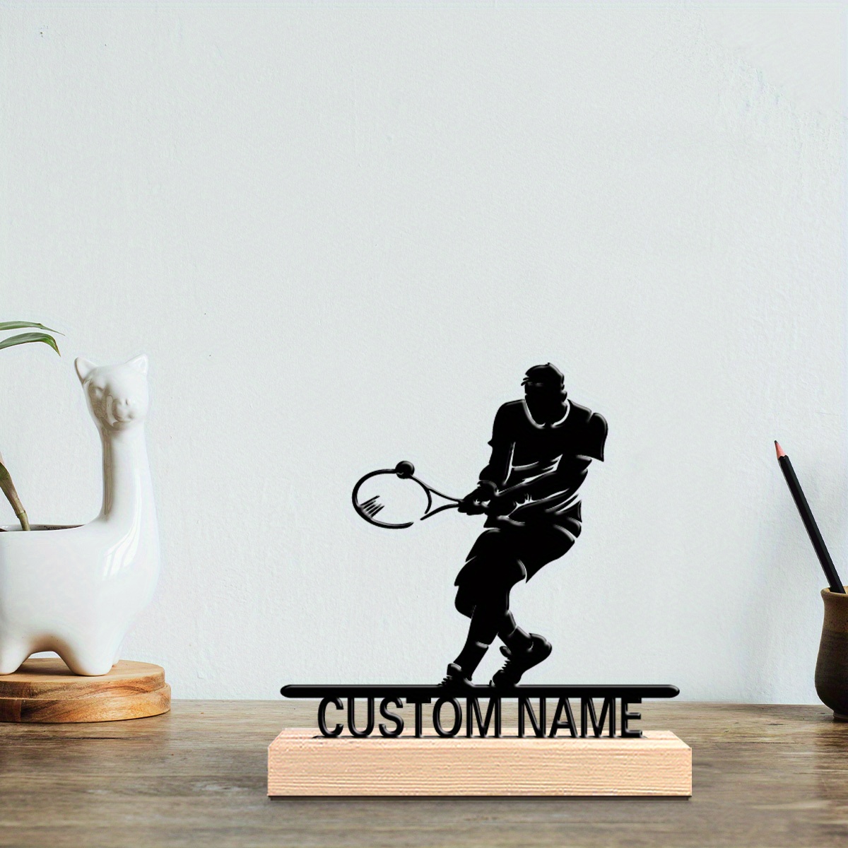 Badminton Player - Estatua Metálica Personalizada de Jugador de