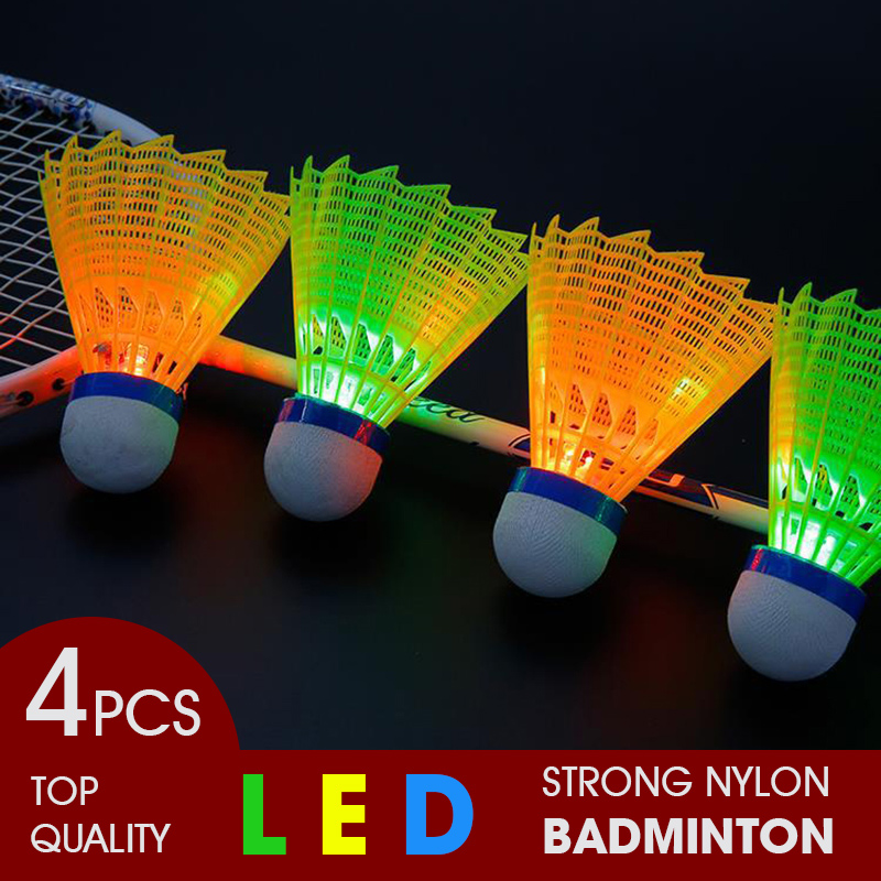 Badminton Nylon Shuttlecock - WELKIN-luces LED de noche oscuras para