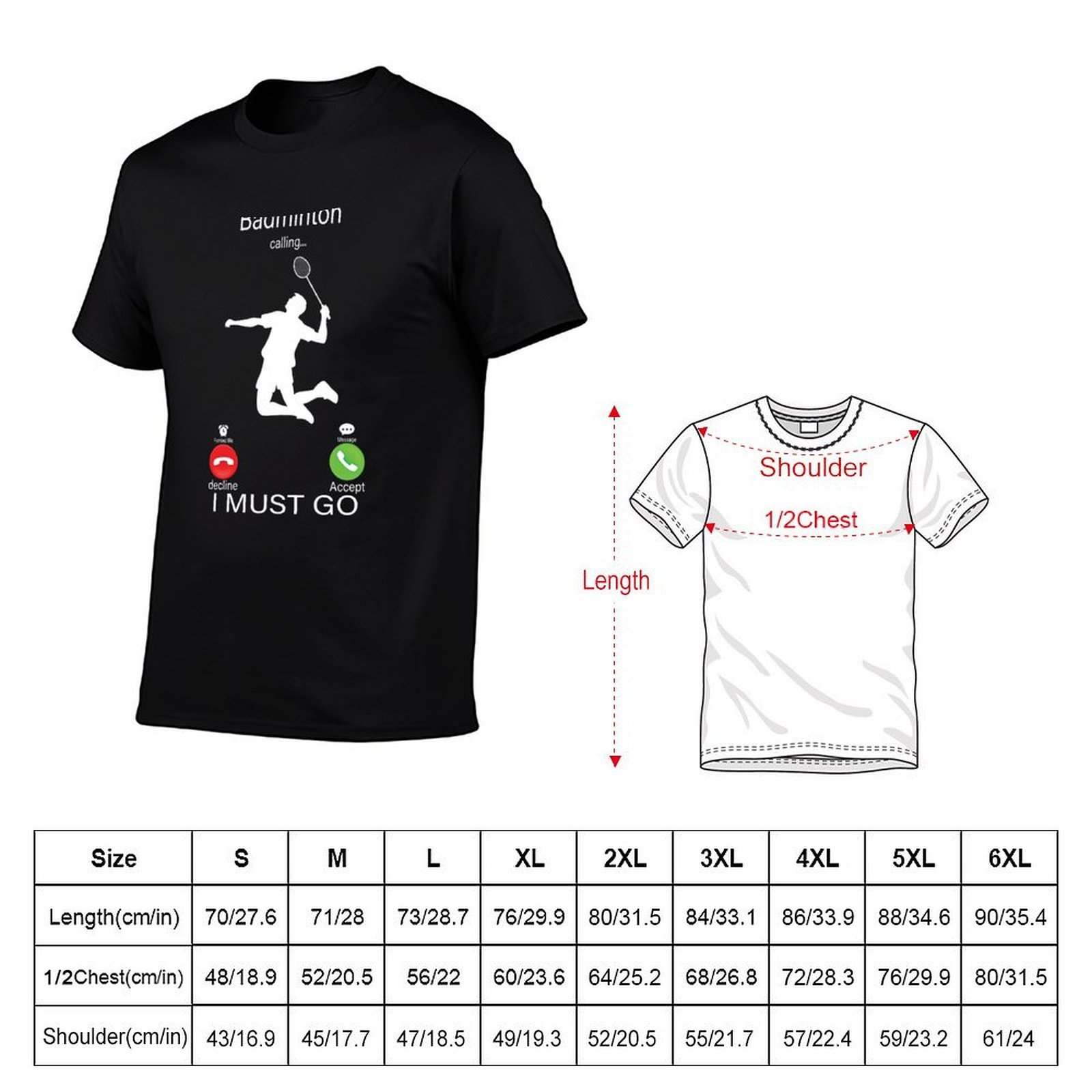 Camiseta con estampado de bádm - Badminton Is Calling reseña y precio